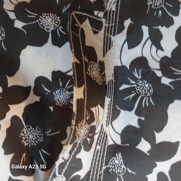 Eddie Bauer Women Size S Brown Floral Print Button Up Cotton Trench Jacket - Picture 4 of 11